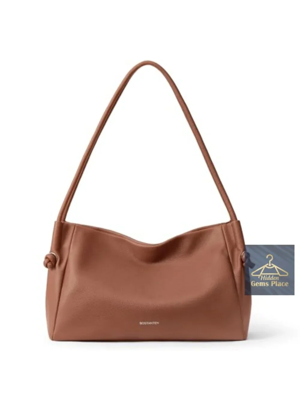 Pebbled Vegan Leather Hobo Shoulder Bag with Multi-Pockets